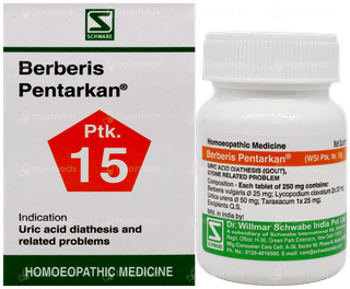Dr Willmar Schwabe Berberis Pentarkan Ptk 15 Tablet 20Gm